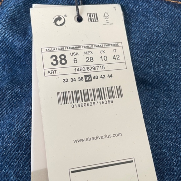 Blue Stradivarius mom fit jeans - Picture 1 of 7